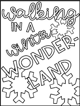 winter song lyric coloring sheets and colornumber
