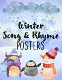Circle Time Winter Songs Posters for Preschool Kindergarten