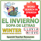 Winter Spanish Word Search - El Invierno - Sopa de Letras