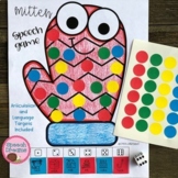 Winter Mitten Speech Language Therapy Roll Dice and Dot Game | Worksheet