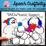 Winter Articulation Worksheets for Speech Therapy Language
