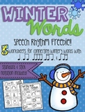 FREE Winter Speech Rhythm Printable Worksheets