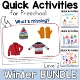 Winter Speech Therapy Activities for Preschool and Parent 