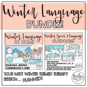 Preview of Winter Speech Therapy Boom™ Cards Bundle