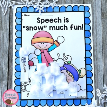 Preview of Winter Speech Therapy Craft | Articulation Language Activities