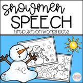 Winter Speech Therapy for Articulation - Snowman Themed