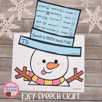 Preview of Winter Speech and Language Activity: Snowman for Articulation and Language