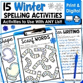 Winter Spelling Word Practice Worksheets ELA Winter Spelli