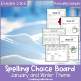 EDITABLE Winter Spelling Choice Board