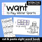 Winter Sport Emergent Reader for Sight Word WANT: "I WANT 