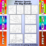 Winter Sports - 10 Coordinate Graphing Activities Bundle
