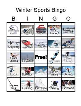 Winter Sports Bingo by Breezy Teaching | Teachers Pay Teachers