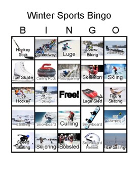 Winter Sports Bingo by Breezy Teaching | Teachers Pay Teachers