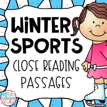 Preview of Winter Sports Close Read Passages and Graphic Organizers