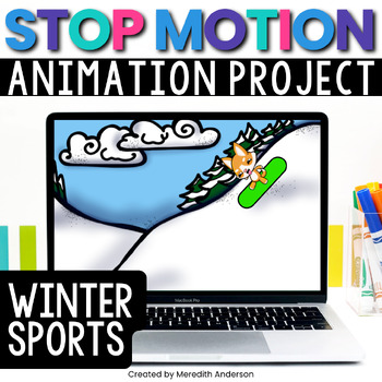 Preview of Winter Sports Digital STEM Activity Stop Motion Animation