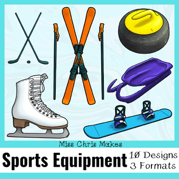 Preview of Winter Sports Equipment Clip Art