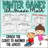 Winter Sports Fifth Grade Math Joke Worksheets