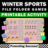 Winter File Folders Math Games ELA Activities Special Educ