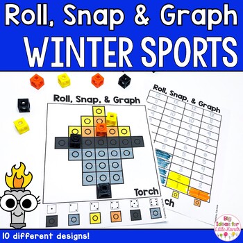 Preview of Winter Sports Kindergarten Math Graphing Worksheets - 1st Grade No Prep Activity