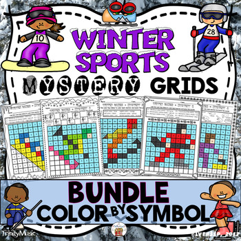 Preview of Winter Sports Mystery Grids (BUNDLE)