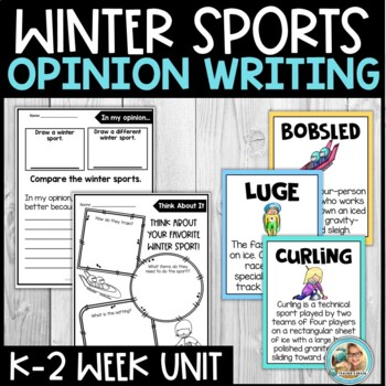 Preview of Winter Sports Opinion Writing | Graphic Organizers | Rubric