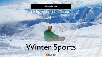 Preview of Winter Sports -Powerpoint and Google Slides - ESL for Shredding the Gnar
