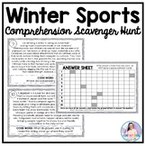 Winter Sports (Reading Comprehension) Scavenger Hunt
