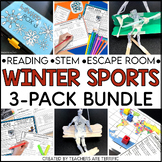 Winter Sports Reading and Escape Room Bundle