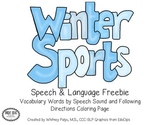 Winter Sports Speech & Language Freebie