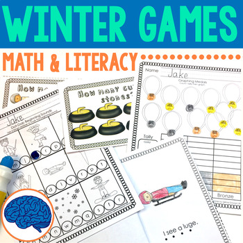 Preview of Winter Games for  Pre-k to KG (word wall, write the room, etc)