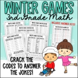 Winter Sports Third Grade Math Joke Worksheets