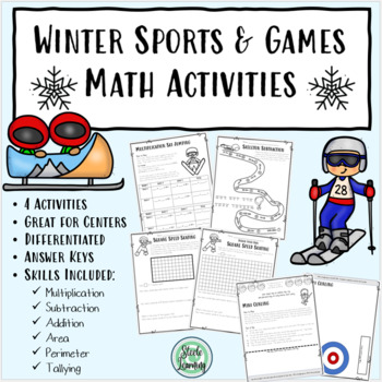 Preview of Winter Sports and Games Math Activities