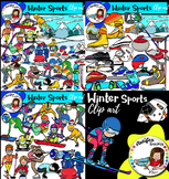Winter Sports clip art- Big set of 86 graphics!