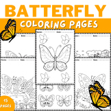 Winter | Spring Butterfly Coloring Sheets - Fun Insect Col