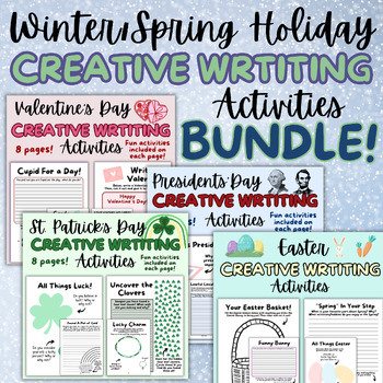 Preview of Winter/Spring Holiday Creative Writing BUNDLE