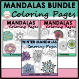 Winter & Spring Mandala Coloring BUNDLE | Fun Middle Schoo