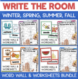 Winter Spring Summer Fall WRITE THE ROOM Word Wall BUNDLE 