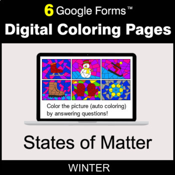 Preview of Winter: States of Matter - Digital Coloring Pages | Google Forms