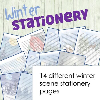 Preview of Winter Stationery - Winter Scenes great for writing Christmas Letters