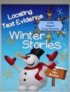 Preview of Winter Stories-20 Passages for Locating Text Evidence- Comprehension Strategies
