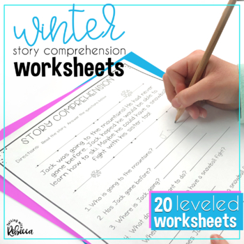 Preview of Winter Story Comprehension Worksheets
