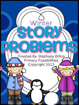 Preview of Winter Story Problem Printable Books