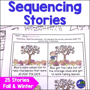 Preview of Winter Story Sequencing | Sequence of Events Worksheets