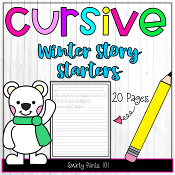 Preview of Winter Story Starters Cursive Handwriting - January, Martin Luther King, Jr.