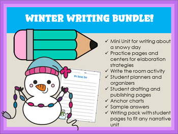 Preview of Winter Story Writing Bundle