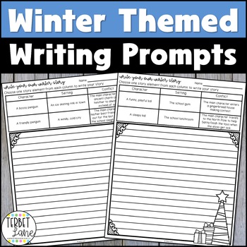 Winter Writing Prompts by Terbet Lane | Teachers Pay Teachers