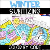 Winter Subitizing Dot Patterns | No Prep Color By Number |