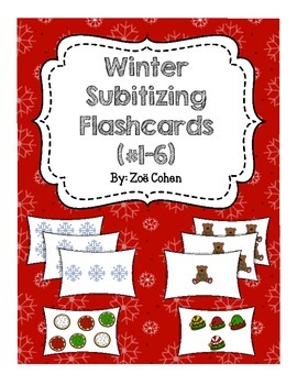 Preview of Winter Subitzing Flashcards