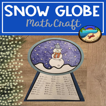 Preview of Winter Math Craft Subtraction Facts December January February Activities