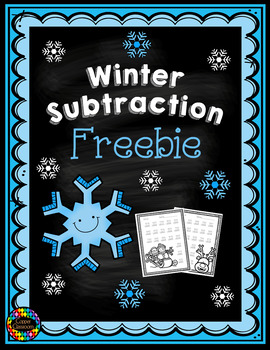 Preview of Free Three Digit Subtraction With Regrouping  Winter Theme 3.NBT.2